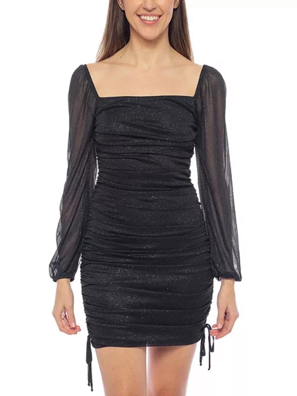 NWT Jump Apparel Ruched Mesh Mini Bodycon Dress